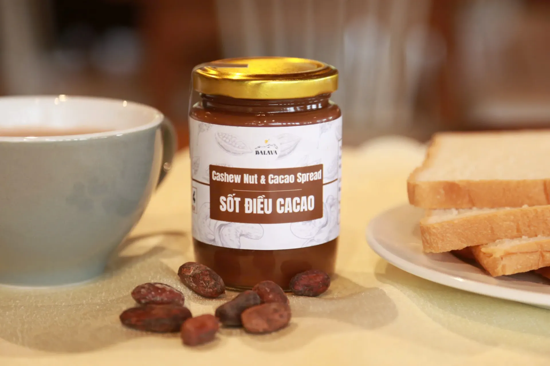 Sốt điều cacao Balava – bữa ăn sáng tiện lợi thơm ngon đủ dinh dưỡng ăn kèm bánh mỳ, sandwich