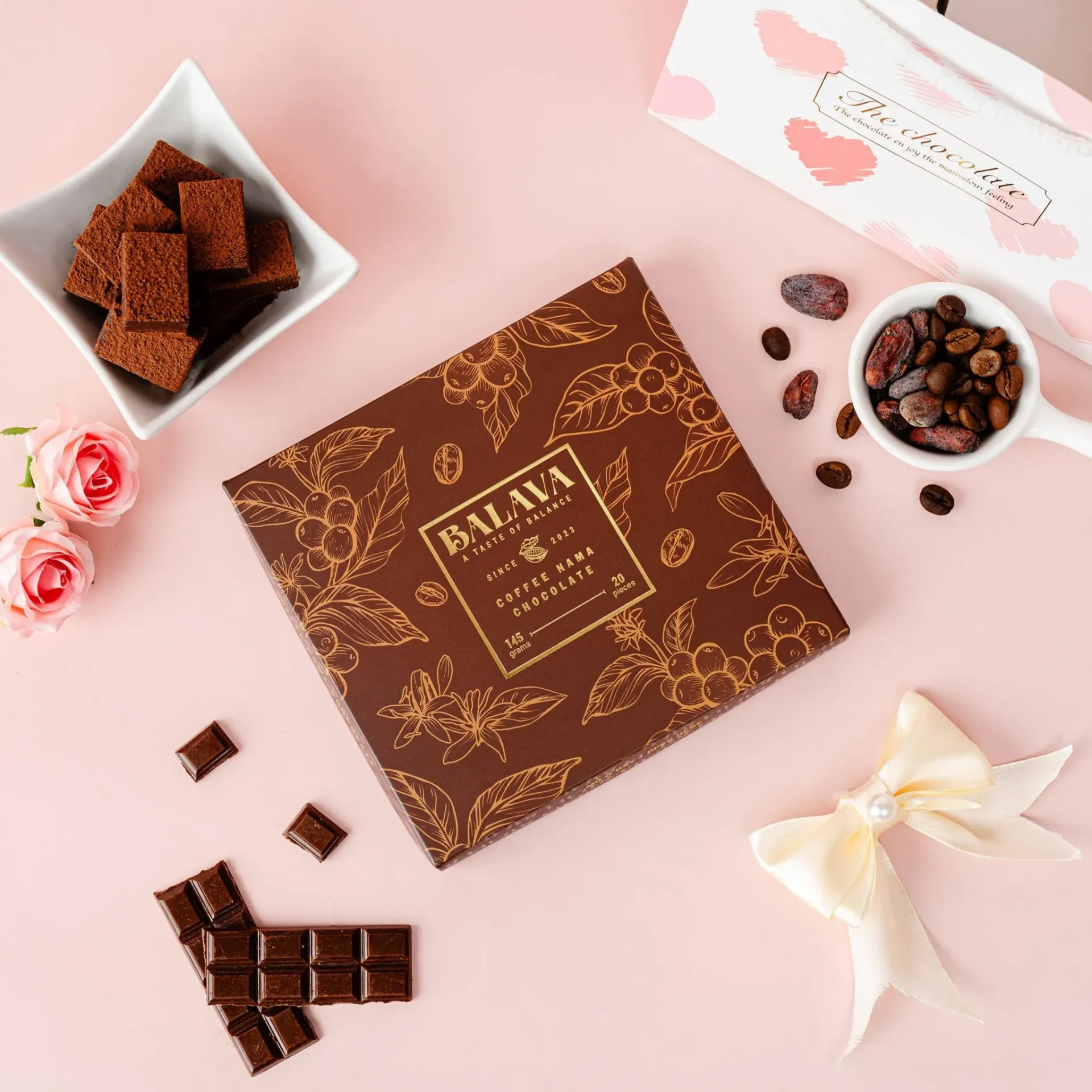 Socola tươi Nama Chocolate cao cấp vị cà phê – Balava Nama vị Coffee
