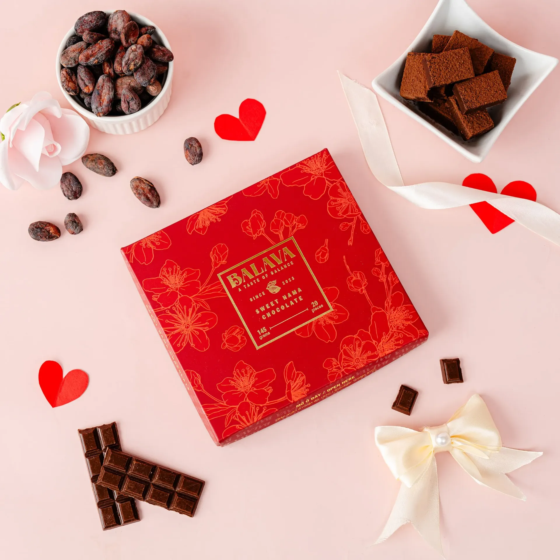 Socola tươi Nama Chocolate cao cấp vị Nguyên bản đắng vừa – Balava Nama vị Sweet